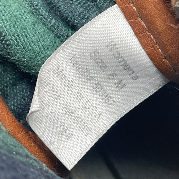 LL Bean Bean Boots Womens 6 Brown Leather Plaid Lined Duck Waterproof USA - Picture 9 of 11